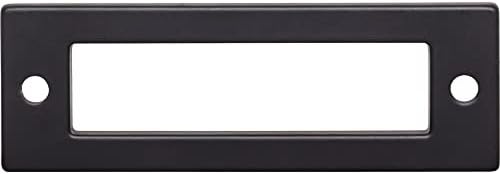 Top Knobs TK923BLK Pull Back Plate - 3 Center to Center