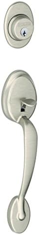 Schlage F58 PLY 619 Plymouth Exterior Door Deadbolt - Satin Nickel
