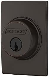 Schlage B60N CEN716 Deadbolt with Century Trim Secure Front Door Access