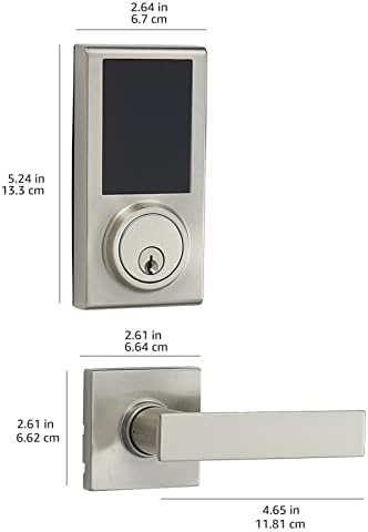 Amazon Basics Grade 3 Touchscreen Deadbolt Keypad Lock Satin Nickel