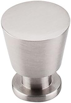 Top Knobs M549 Nouveau II Knob Steel - Contemporary smiled finish cabinet handle