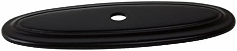 10-Piece 3 Matte Black Thin Oblong Ring Backplates