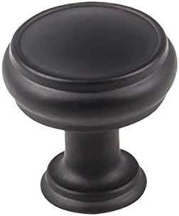 Top Knobs TK831BLK Serene Collection Eden Medium Knob Flat Black
