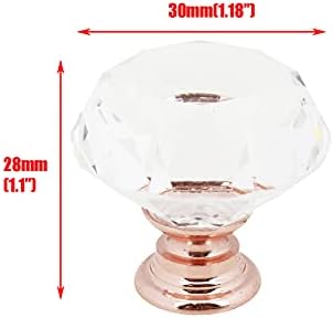 Stunning 5-Piece Crystal Pull knobs for Cabins - Rose Gold Bottom Design