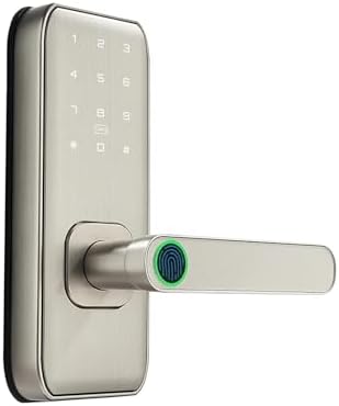 KIEEQGAK TTLockAPP Smart Fingerprint Password RFID Card US Deadbolt Lock Nickel