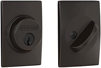 Schlage B60N CEN716 Deadbolt with Century Trim Secure Front Door Access