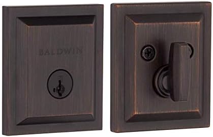 Baldwin Spyglass Secure Front Door Deadbolt with SmartKey Microban