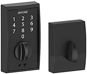 Matte Black Metal Touchscreen Deadbolt Replacement