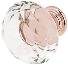 Stunning 5-Piece Crystal Pull knobs for Cabins - Rose Gold Bottom Design
