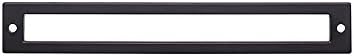 Top Knobs TK927BLK Hollin Backplate Flat Black 1