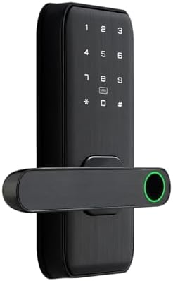 KIEEQGAK TTLockAPP Smart Fingerprint Password RFID Card US Deadbolt Lock Nickel