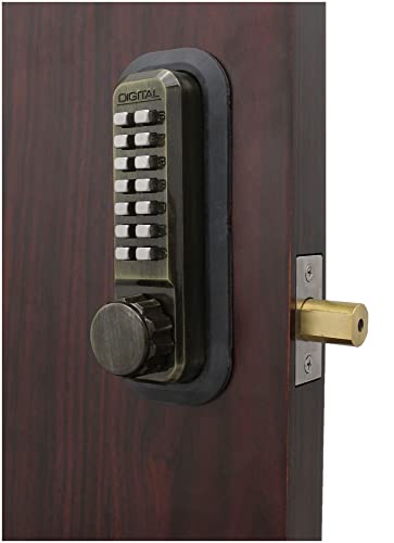 Adjustable Digital Deadbolt - Antique Brass