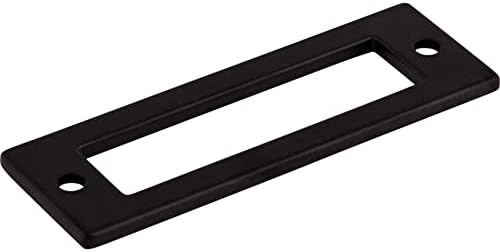 Top Knobs TK923BLK Pull Back Plate - 3 Center to Center
