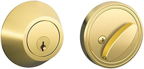 Durable Single-Cylinder Deadbolt for Home Security - Bright Brass Finish