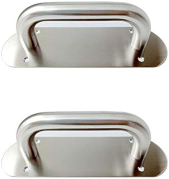Sturdy 2Pcs Stainless Steel Door Handle Plate Set