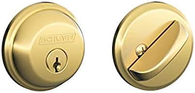 SCHLAGE Deadbolt - Polished Brass Easy Install