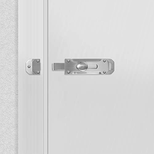 AMAZWI Slide Door Latches Silver Polished Deadbolts for Home Garden