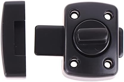 AMAZWI Black Slide Latch Deadbolt Lock for Door Window Cabinet