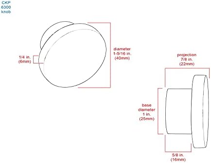 CKP 6300 Aluminum Brushed Nickel Knob