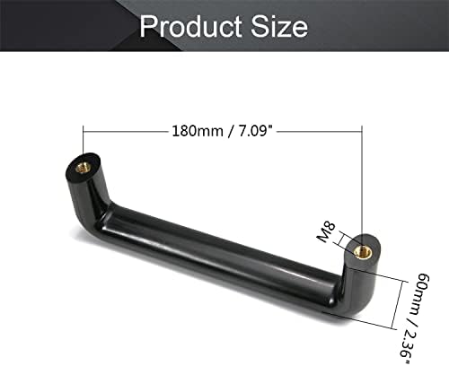 MroMax U-Shape Pulls for Cabinets Black