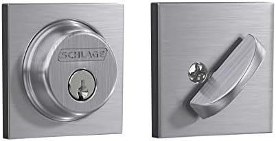 SchLageB60 N COL 626 Deadbolt with Collins Trim Keyed 1 Side Satin Chrome