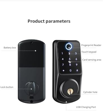 Smart Door Lock Multiple Unlocking Methods Security and Safety