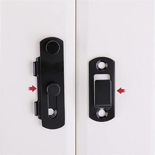 Stainless Steel 90-Degree Door Lock - Push-Pull Mechanism