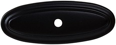 10-Piece 3 Matte Black Thin Oblong Ring Backplates