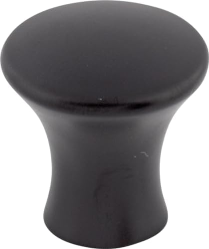 Top Knobs Mercer Collection 78 Small Round Flat Black knob