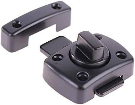 AMAZWI Black Slide Latch Deadbolt Lock for Door Window Cabinet