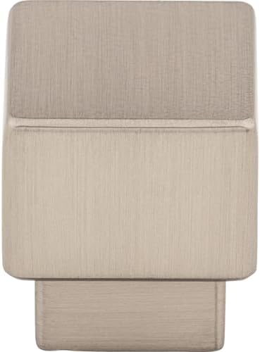 Top Knobs 1 Tapered Medium Square Knob Brushed Satin Nickel