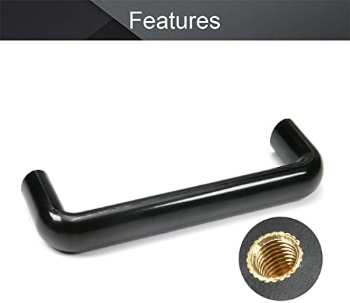 MroMax U-Shape Pulls for Cabinets Black