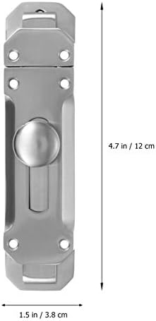 AMAZWI Slide Door Latches Silver Polished Deadbolts for Home Garden