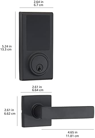 Amazon Basics Grade 3 Smart Door Keypad Lock Matte Black