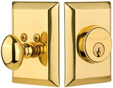 Nostalgic Deadbolt Lock Set Solid Brass Modern Design Timeless Style