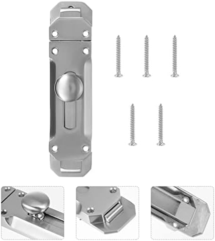 AMAZWI Slide Door Latches Silver Polished Deadbolts for Home Garden