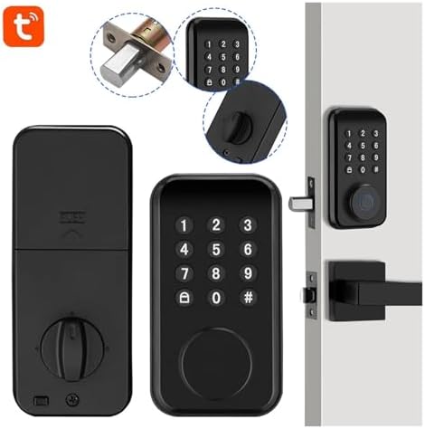 Smart Deadbolt Lock with Tuya Bluetooth App and Waterproof Design
