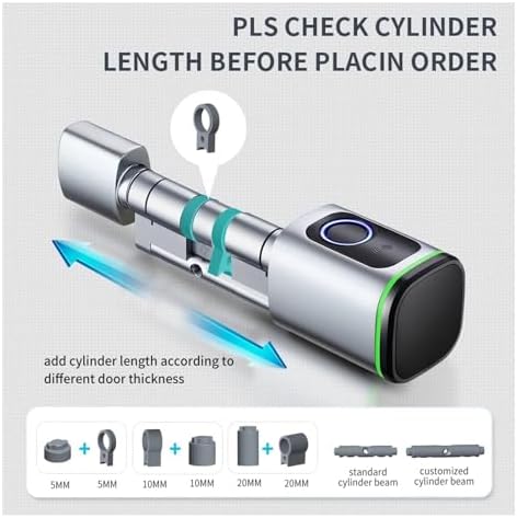 Euro Profile Lock Body Compatible Tuya BLE App Unlock