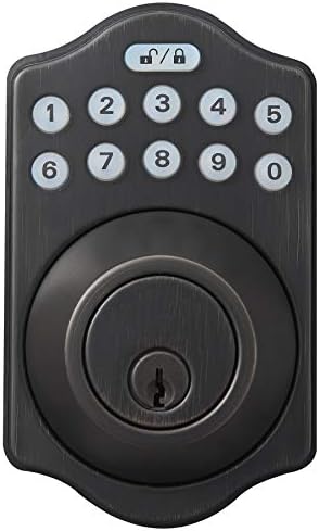 Amazon Basics Electronic Deadbolt with Key Lock