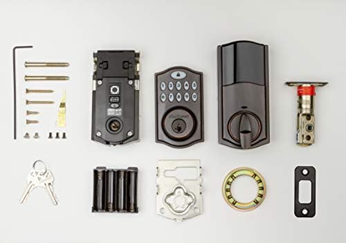 Kwikset 914 Traditional Keypad SmartCode Electronic Deadbolt with SmartKey Security in Venetian Bronze