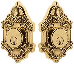 Nostalgic Warehouse Polished Brass Victorian Double Cylinder Deadbolt Lock