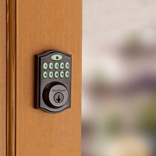 Kwikset 914 Traditional Keypad SmartCode Electronic Deadbolt with SmartKey Security in Venetian Bronze