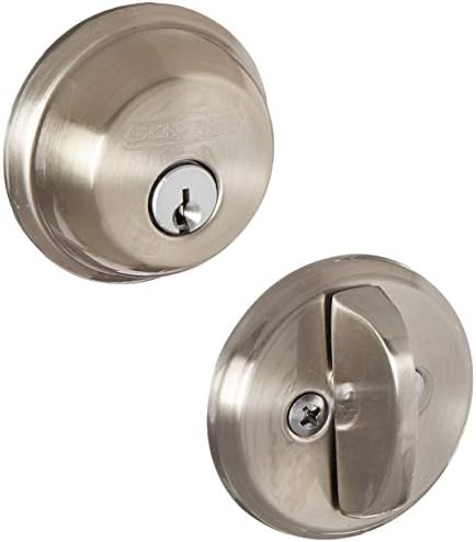 SCHLAGE B60 Single Cylinder Deadbolt Satin Nickel