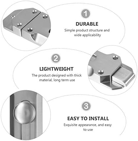 AMAZWI Slide Door Latches Silver Polished Deadbolts for Home Garden