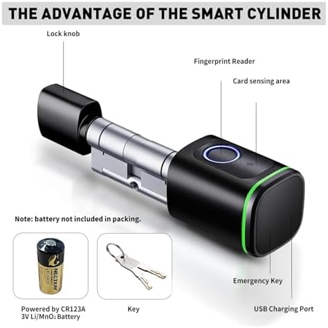 Tuya Smart Digital Door Lock with Adjustable Cylinder