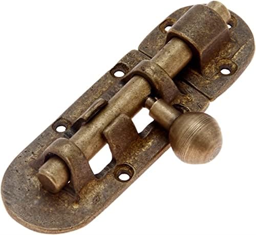 Slide Bolt Door Lock Hasp Brass Door Bolt with Steel Finish