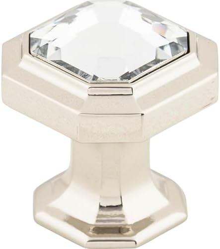 Top Knobs TK390BSN Crystal Emerald Knob Brushed Satin Nickel