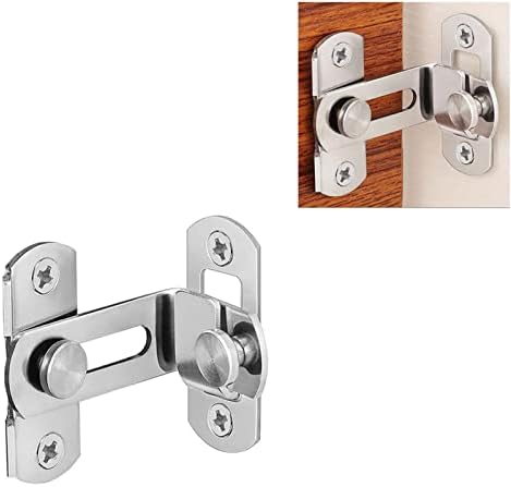 ZLOCYIVHE Door Lock Hasp Silver Chrome Contemporary Style