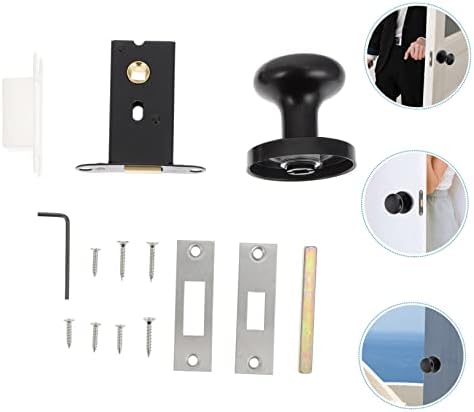 AMZNWI Black Door Lock with Zinc Alloy Handle