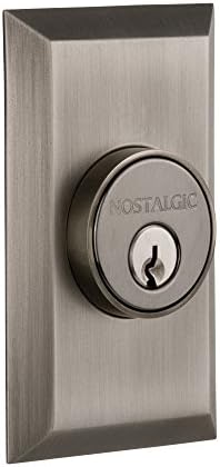 Nostalgic Antique Pewter Deadbolt Set